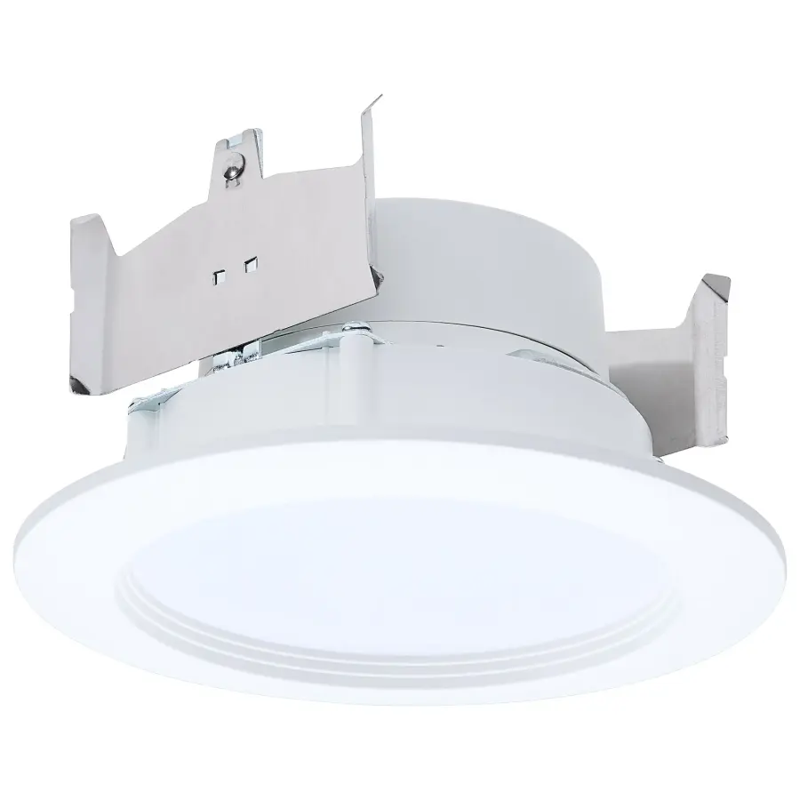8 Watt - 4 Inch LED Downlight Retrofit - 27K/30K/35K/40K/50K CCT Selectable - Regressed Wafer - Round - Matte White Finish - Image 4