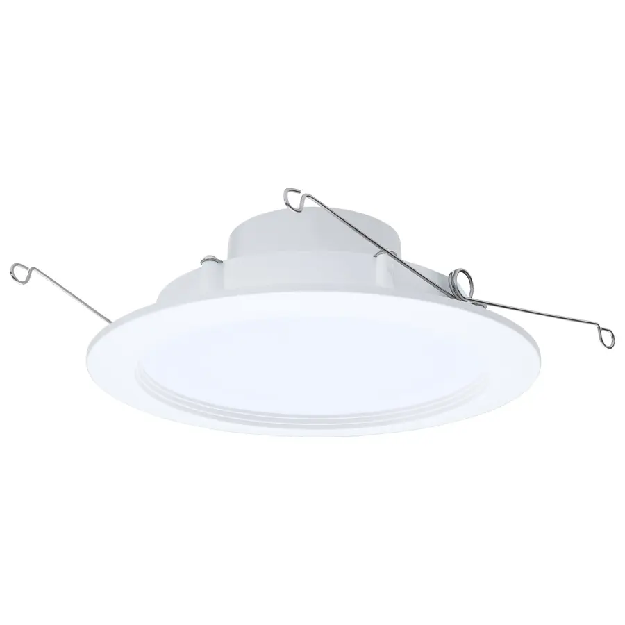 9.5 Watt - 6 Inch LED Downlight Retrofit - 27K/30K/35K/40K/50K CCT Selectable - Regressed Wafer - Round - Matte White Finish - Image 4