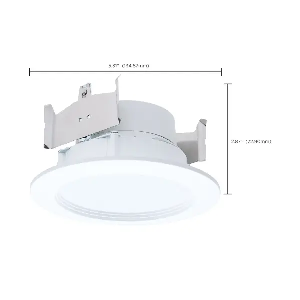 6.5/8/9.3 Watt LED Downlight Retrofit - 27K/30K/35K/40K/50K CCT - 4 Inch - Regressed Wafer - Round - Matte White Finish - Image 12
