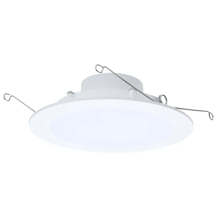 9/11/13 Watt LED Downlight Retrofit - 27K/30K/35K/40K/50K CCT - 6 Inch - Flat Wafer - Round - Matte White Finish - Image 4