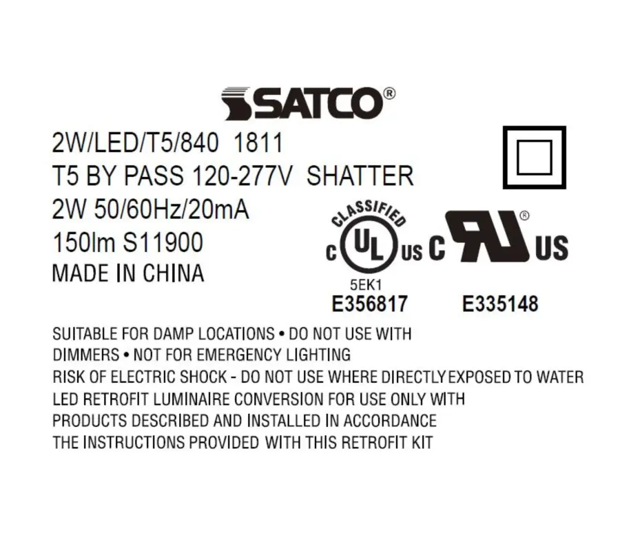 2 Watt T5 LED - Miniature bi-pin base - 4000K - 50000 Average rated hours - 150 Lumens - 120-277 Volt - Type B - Ballast Bypass - Double Ended Wiring - Image 5