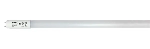 SATCO NUVO's 11.5-watt T8 LED frosted tubular bulb offers cool white light and a 180 degree beam spread. The bulb features a medium bi pin base, ballast bypass, and single or double ended wiring. This all glass tube is PET coated for shatterproof protection and delivers 50,000 hours of superior illumination.