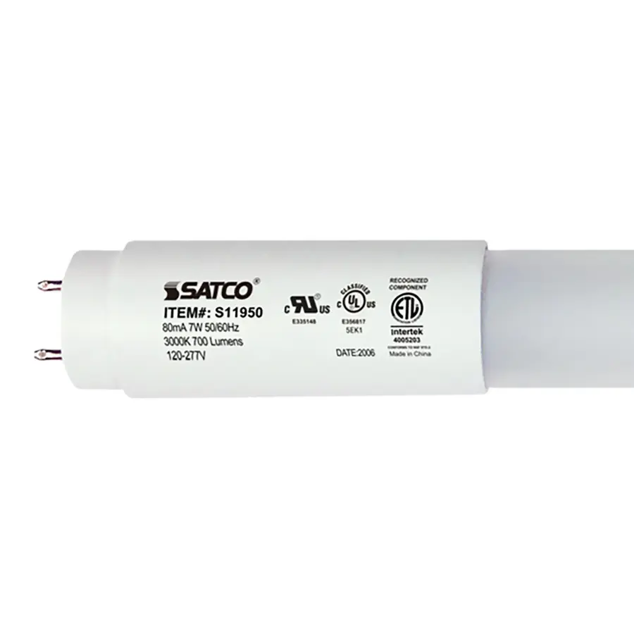 7 Watt - 18 Inch - T8 Linear LED - Medium Bi-Pin G13Base - 3000K - 50000 Average Rated Hours - 700 Lumens - Type B Ballast Bypass - Image 3