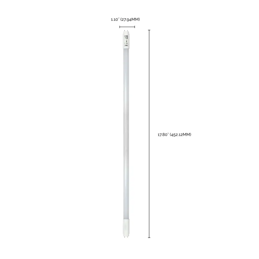 7 Watt - 18 Inch - T8 Linear LED - Medium Bi-Pin G13Base - 3000K - 50000 Average Rated Hours - 700 Lumens - Type B Ballast Bypass - Image 6