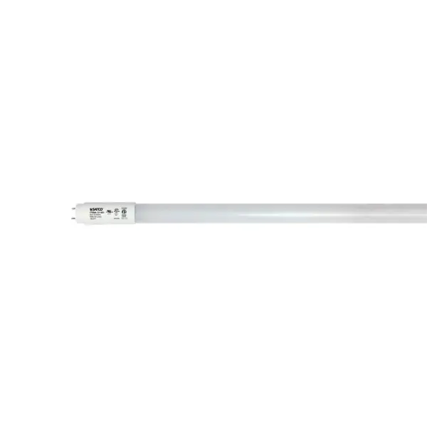 Satco's 7-watt, 18 inch, LED T8 bulb is an ideal lighting solution for a variety of applications. This energy saving, low maintenance lamp has a 160 degree beam spread and a medium bi pin base. This frosted bulb is versatile and delivers 50,000 hours of cool white light.