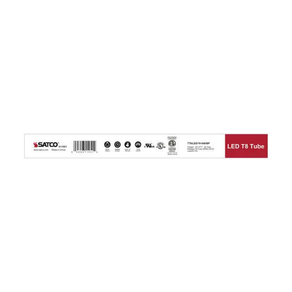 7 Watt - 18 Inch - T8 Linear LED - Medium Bi-Pin G13Base - 4000K - 50000 Average Rated Hours - 750 Lumens - Type B Ballast Bypass - Image 5