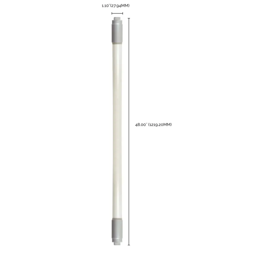 18 Watt T8 LED - 4 Foot - 4000K - Recessed Double Contact base - 50000 Average rated hours - 2500 Lumens - Type B - Ballast Bypass - Double Ended Wiring - Image 3