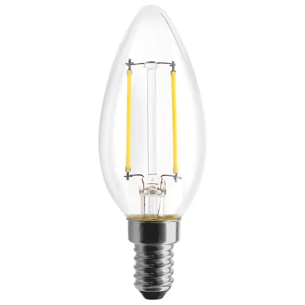 4.5 Watt - B11 LED Filament - Clear - 350 Lumens - 4000K - European base - 120 Volt - Image 1