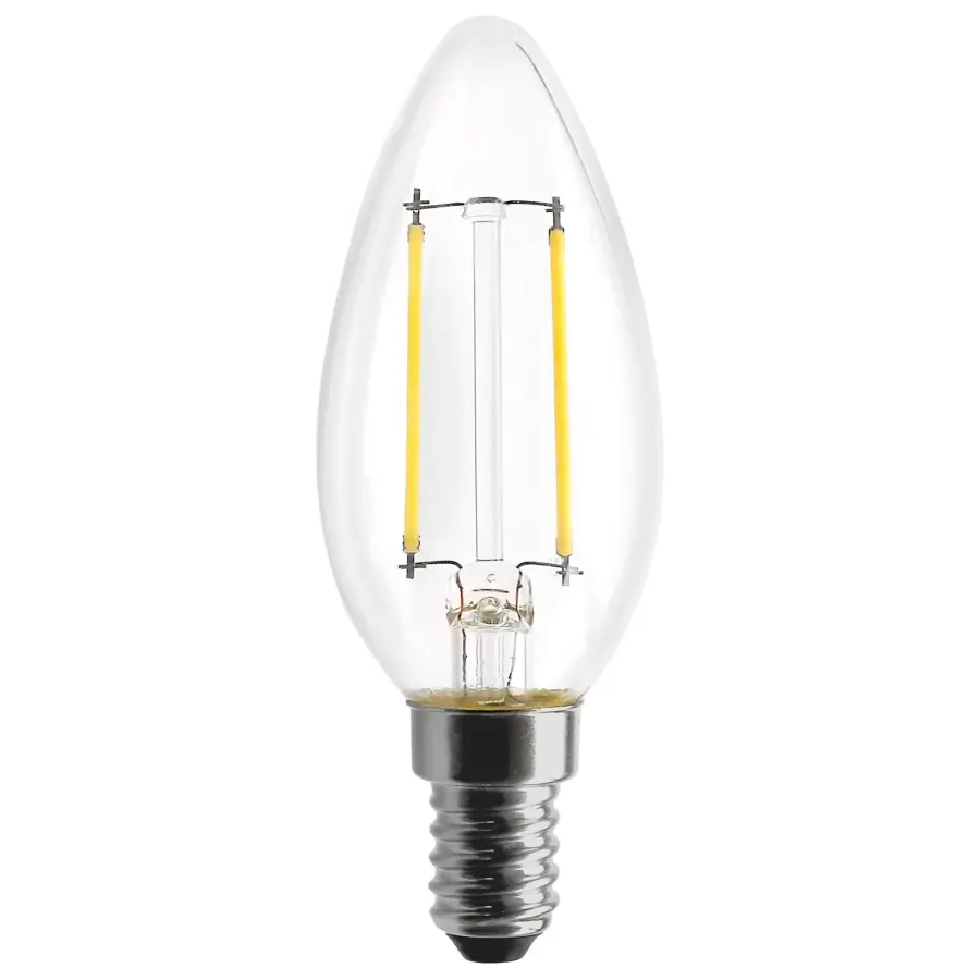 4.5 Watt - B11 LED Filament - Clear - 350 Lumens - 4000K - European base - 120 Volt - Image 1