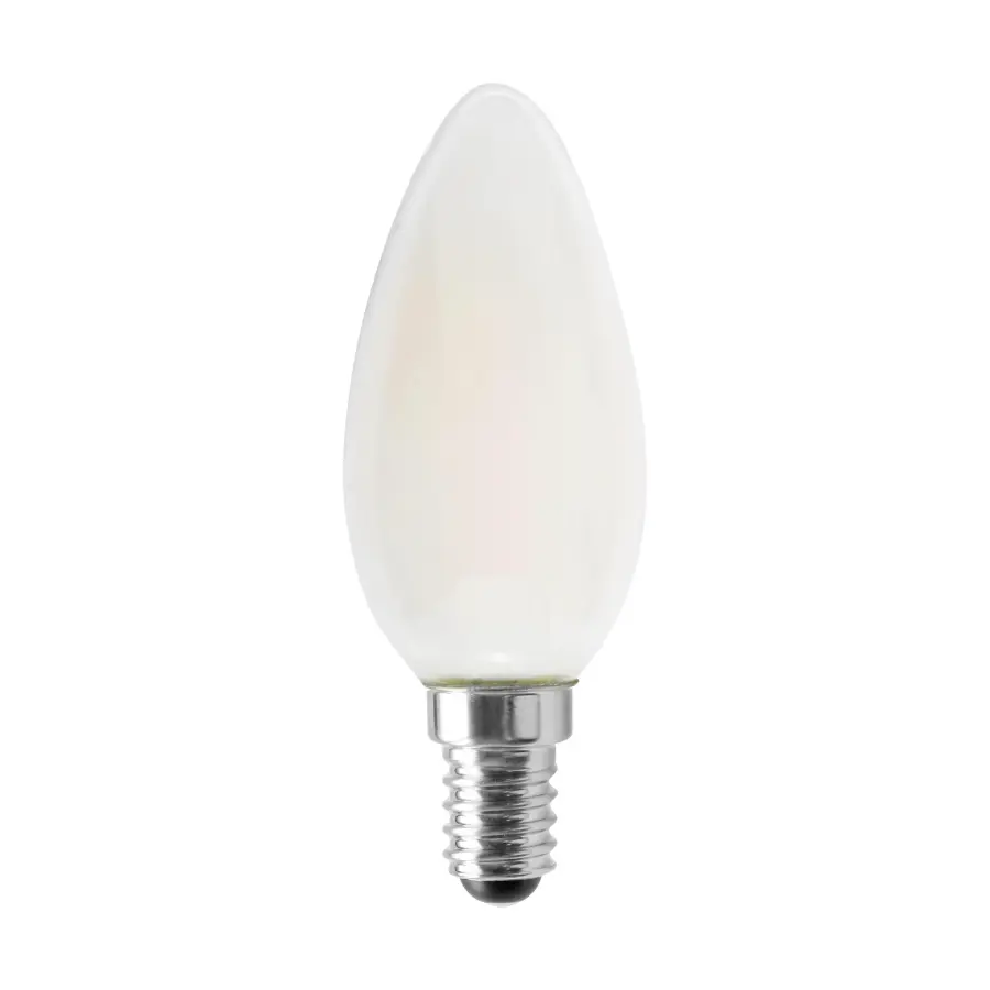 4.5 Watt - B11 LED Filament - Frosted - 350 Lumens - 3000K - European base - 120 Volt - Image 1