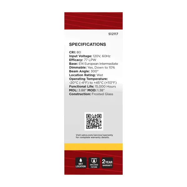 4.5 Watt - B11 LED Filament - Frosted - 350 Lumens - 3000K - European base - 120 Volt - Image 5