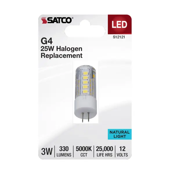 3 Watt Mini LED - G4 Base - 5000K - Clear Finish - 12 Volt - Image 2