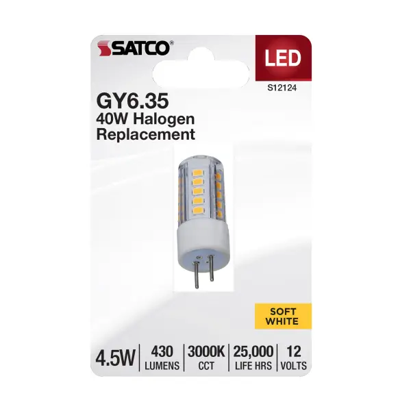 4.5 Watt Mini LED - GY6.35 Base - 3000K - Clear Finish - 12 Volt - Image 2