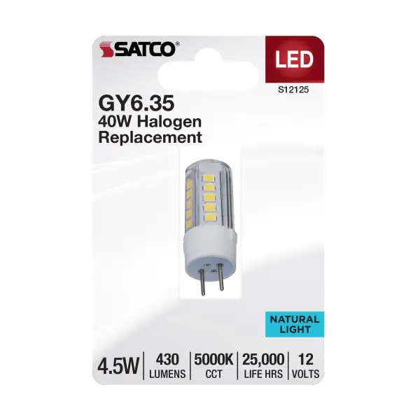 4.5 Watt Mini LED - GY6.35 Base - 5000K - Clear Finish - 12 Volt - Image 2