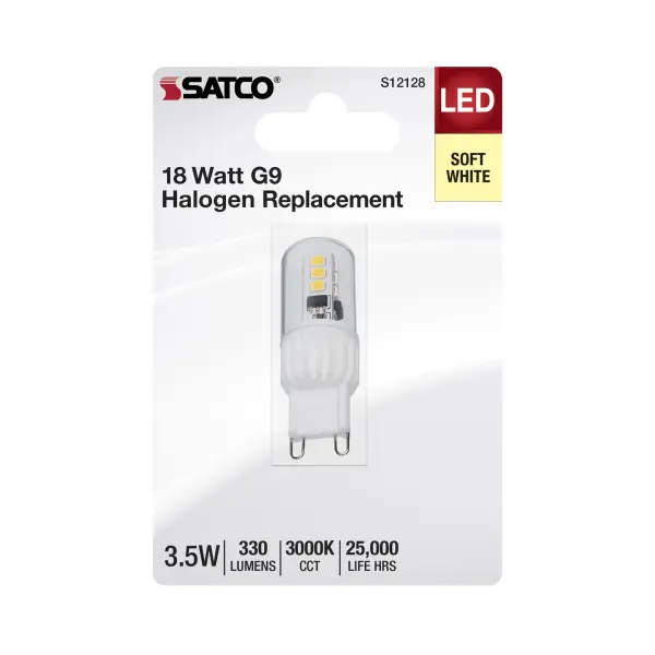 3.5 Watt Mini LED - G9 Base - 3000K - Clear Finish - 120 Volt - Image 2