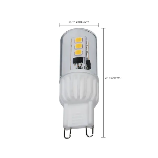 3.5 Watt Mini LED - G9 Base - 3000K - Clear Finish - 120 Volt - Image 4