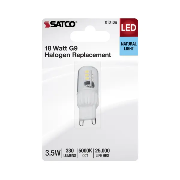 3.5 Watt Mini LED - G9 Base - 5000K - Clear Finish - 120 Volt - Image 2
