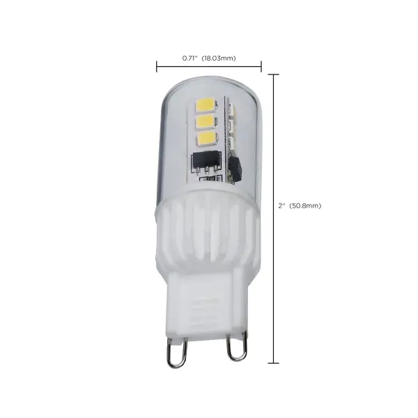 3.5 Watt Mini LED - G9 Base - 5000K - Clear Finish - 120 Volt - Image 4