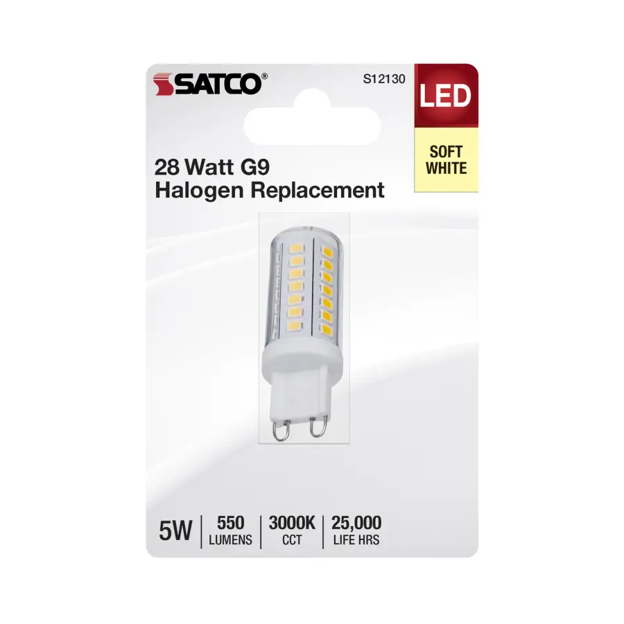 5 Watt Mini LED - G9 Base - 3000K - Clear Finish - 120 Volt - Image 2