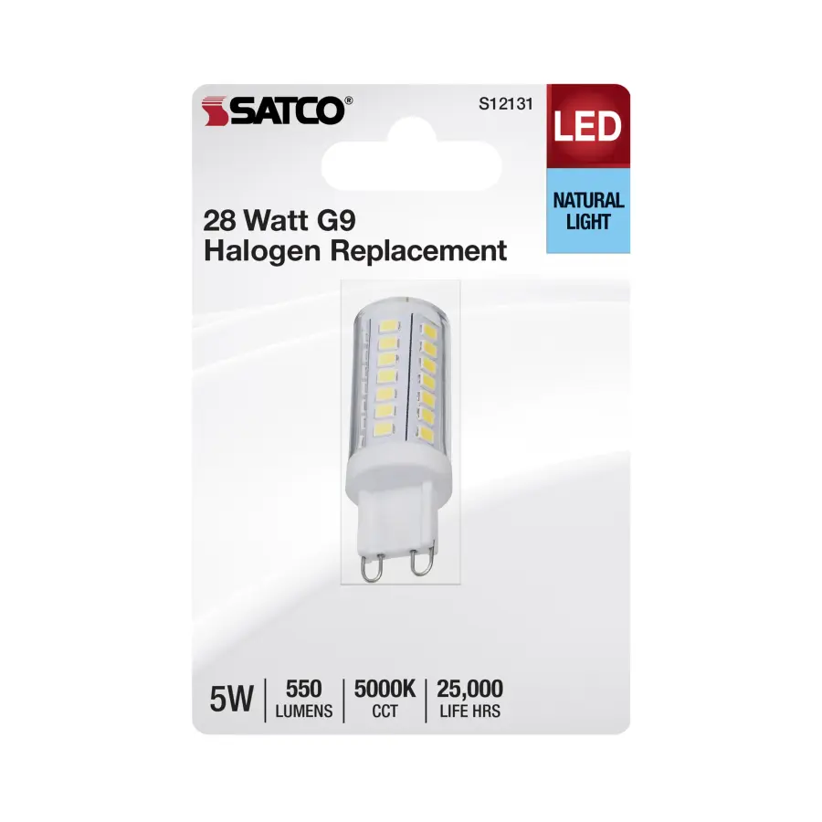 5 Watt Mini LED - G9 Base - 5000K - Clear Finish - 120 Volt - Image 2