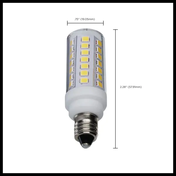 5 Watt Mini LED - Miniature Candelabra Base - 5000K - Clear Finish - 120 Volt - Image 4