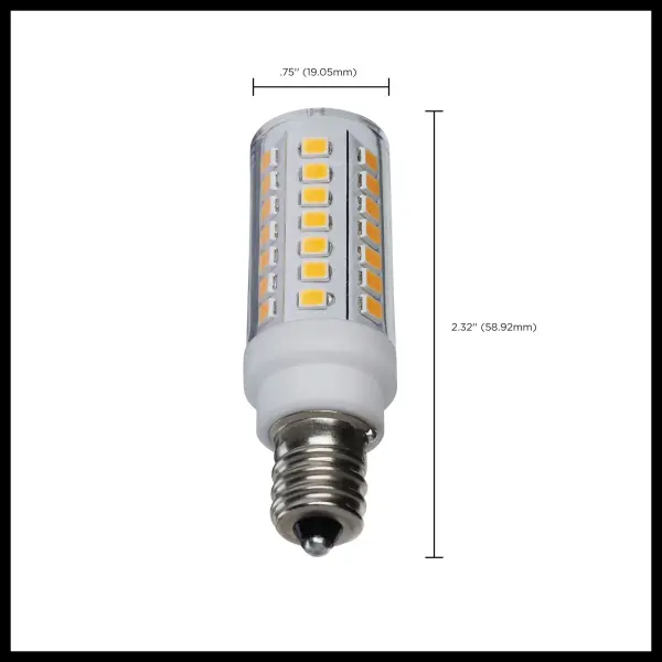 5 Watt Mini LED - Candelabra Base - 3000K - Clear Finish - 120 Volt - Image 4