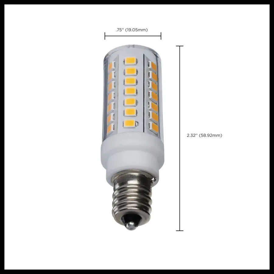 5 Watt Mini LED - Candelabra Base - 3000K - Clear Finish - 120 Volt - Image 4