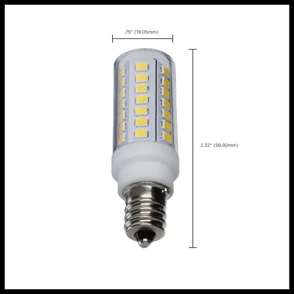5 Watt Mini LED - Candelabra Base - 5000K - Clear Finish - 120 Volt - Image 4