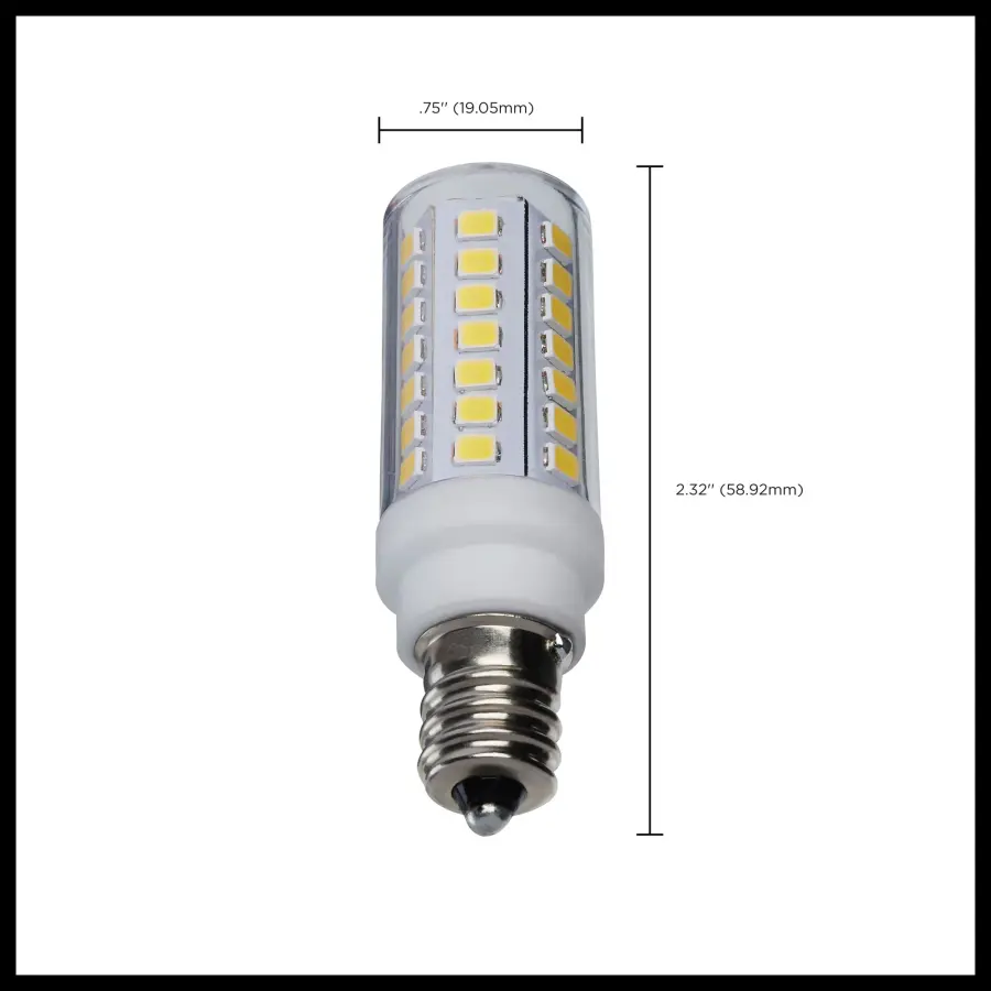 5 Watt Mini LED - Candelabra Base - 5000K - Clear Finish - 120 Volt - Image 4