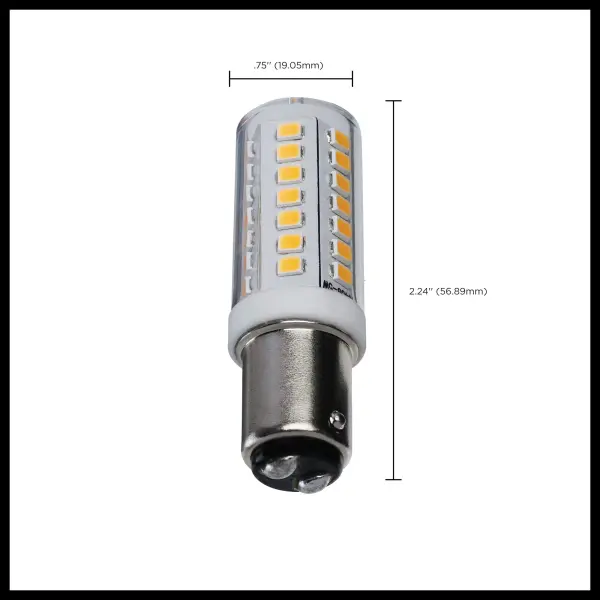 5 Watt Mini LED - Bayonet Double Contact Base - 3000K - Clear Finish - 120 Volt - Image 4