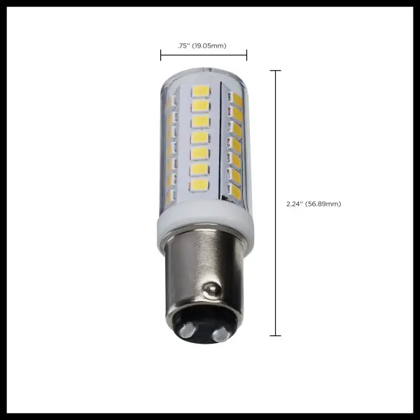 5 Watt Mini LED - Bayonet Double Contact Base - 5000K - Clear Finish - 120 Volt - Image 4