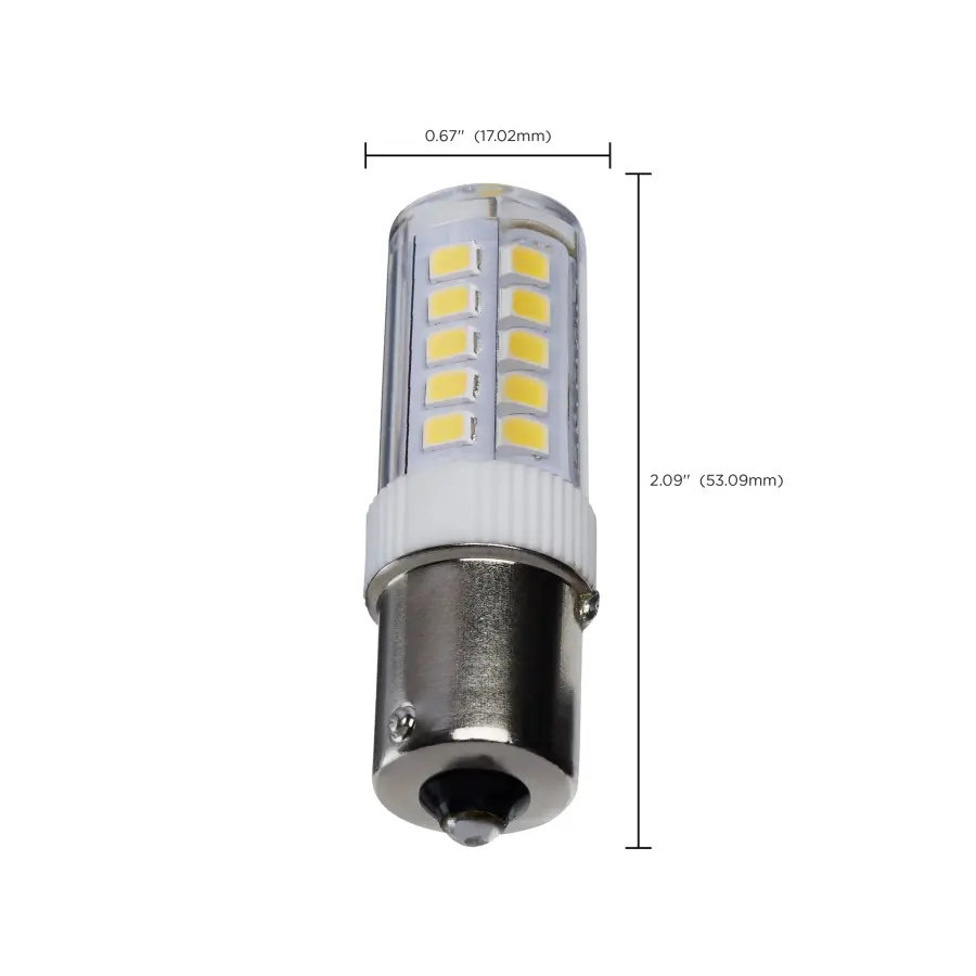 4.5 Watt Mini LED - Bayonet Single Contact Base - 5000K - Clear Finish - 12 Volt - Image 4