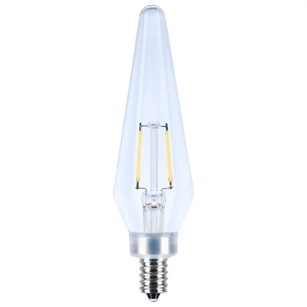 2 Watt Prismatic HX11 LED - 2700K CCT - Candelabra Base - 120 Volt - Clear Finish - 2-Card - Image 1