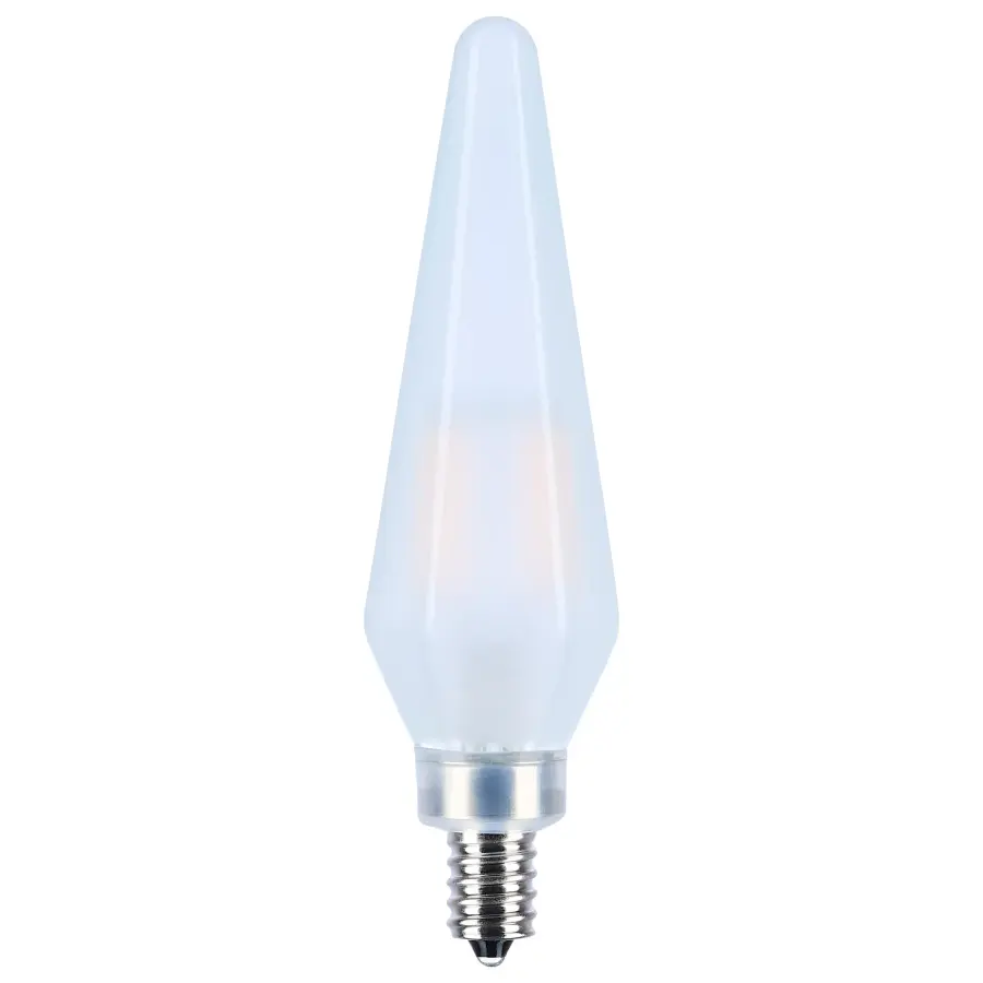 2 Watt Prismatic HX11 LED - 2700K CCT - Candelabra Base - 120 Volt - Frost Finish - 2-Card - Image 1