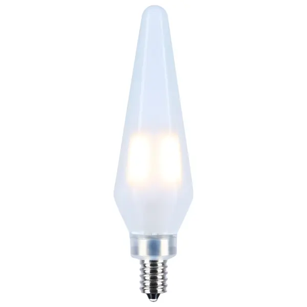 2 Watt Prismatic HX11 LED - 2700K CCT - Candelabra Base - 120 Volt - Frost Finish - 2-Card - Image 2
