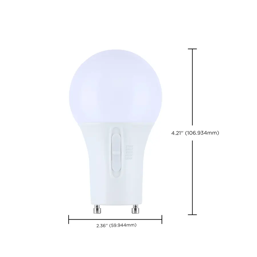 9.5 Watt LED - A19 - 27K/3K/35K/4K/5K - GU24 Base - 120 Volt - Image 11