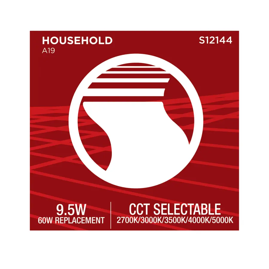 9.5 Watt LED - A19 - 27K/3K/35K/4K/5K - GU24 Base - 120 Volt - Image 8