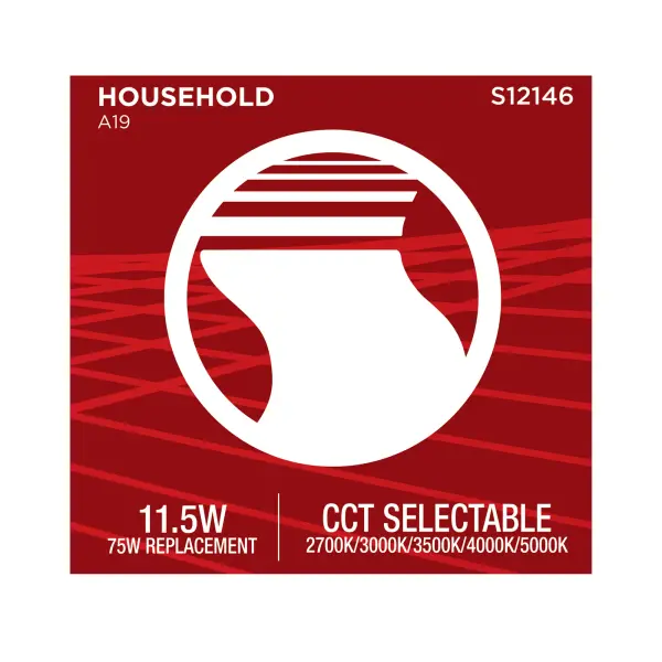 11.5 Watt LED - A19 - 27K/3K/35K/4K/5K - GU24 Base - 120 Volt - Image 8