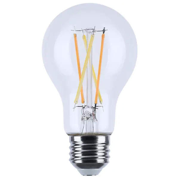 8 Watt LED A19 - 3000K-2000K Warm Dimming - Medium Base - Clear Finish - Image 1