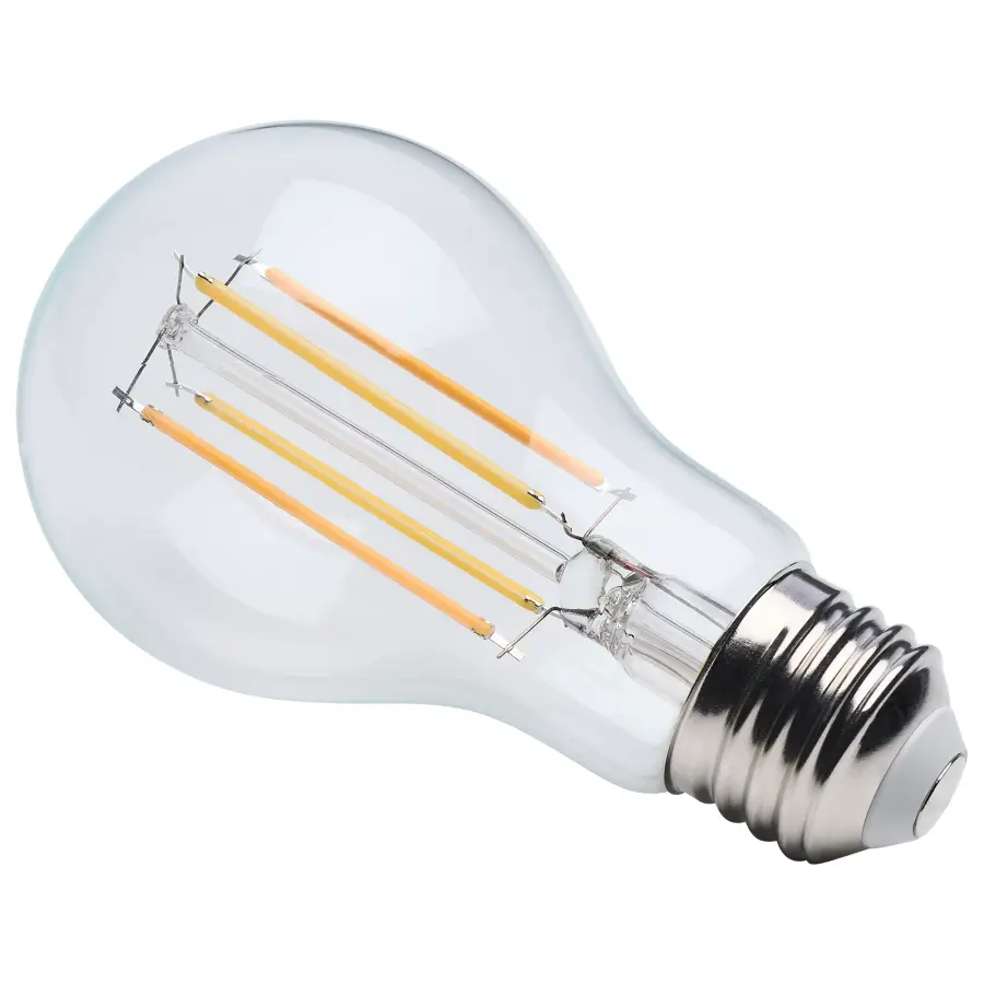 8 Watt LED A19 - 3000K-2000K Warm Dimming - Medium Base - Clear Finish - Image 3