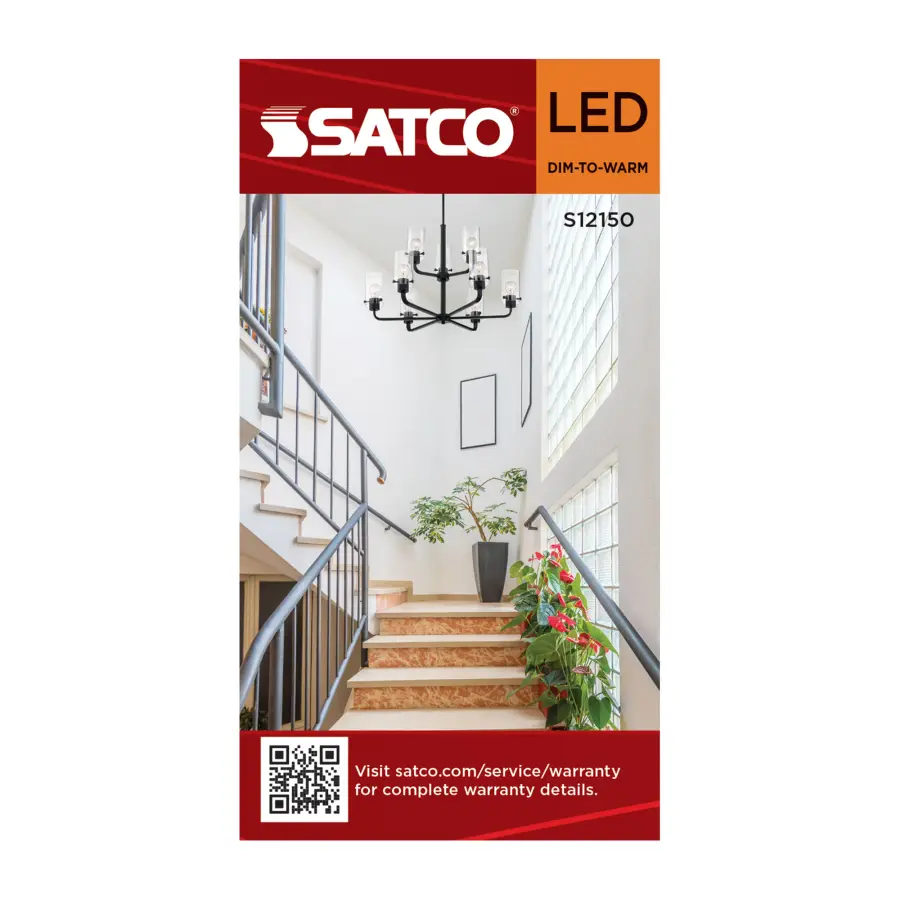 8 Watt LED A19 - 3000K-2000K Warm Dimming - Medium Base - Clear Finish - Image 6