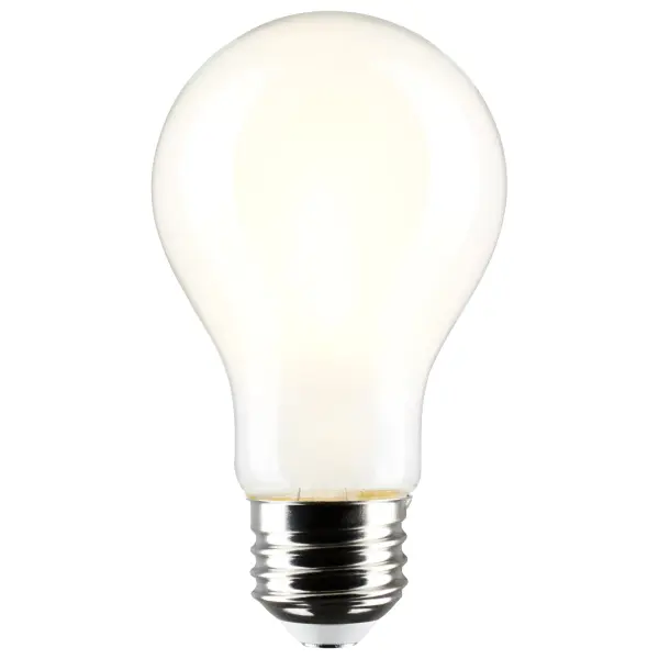 8 Watt LED A19 - 3000K-2000K Warm Dimming - Medium Base - Frost Finish - Image 2