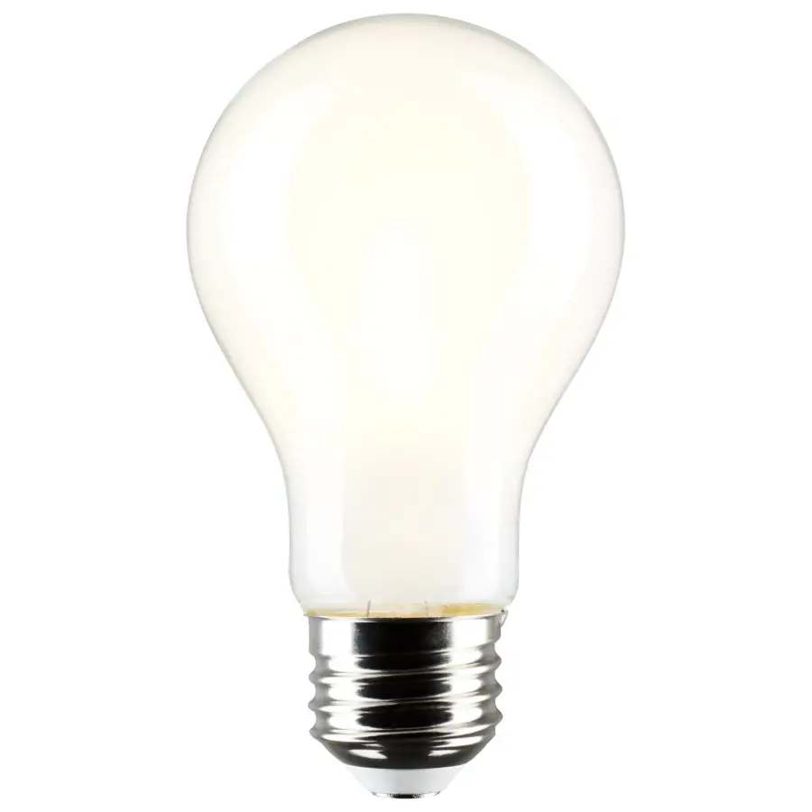 8 Watt LED A19 - 3000K-2000K Warm Dimming - Medium Base - Frost Finish - Image 2