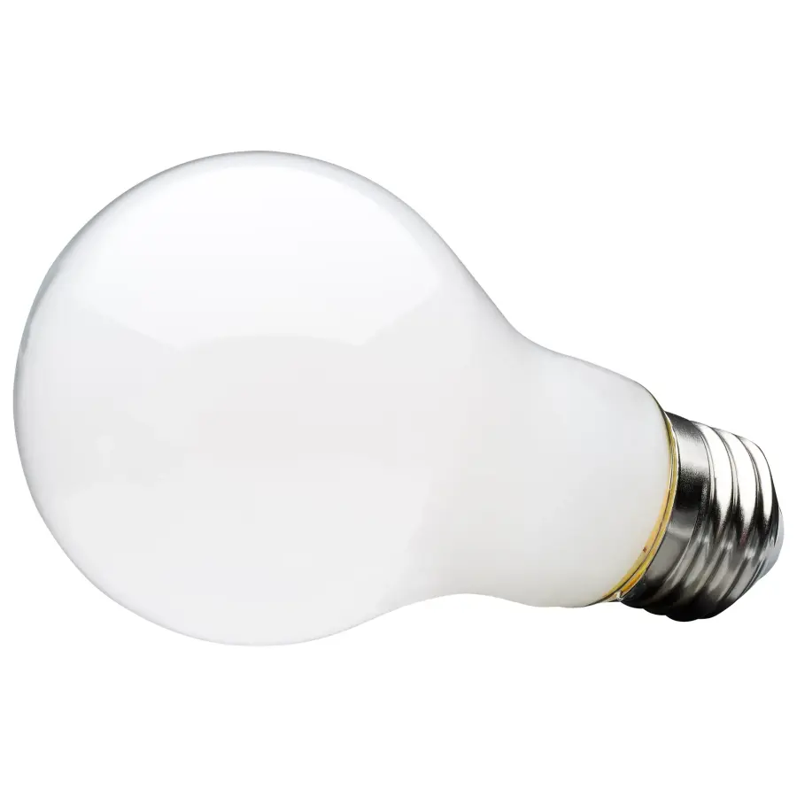 8 Watt LED A19 - 3000K-2000K Warm Dimming - Medium Base - Frost Finish - Image 3