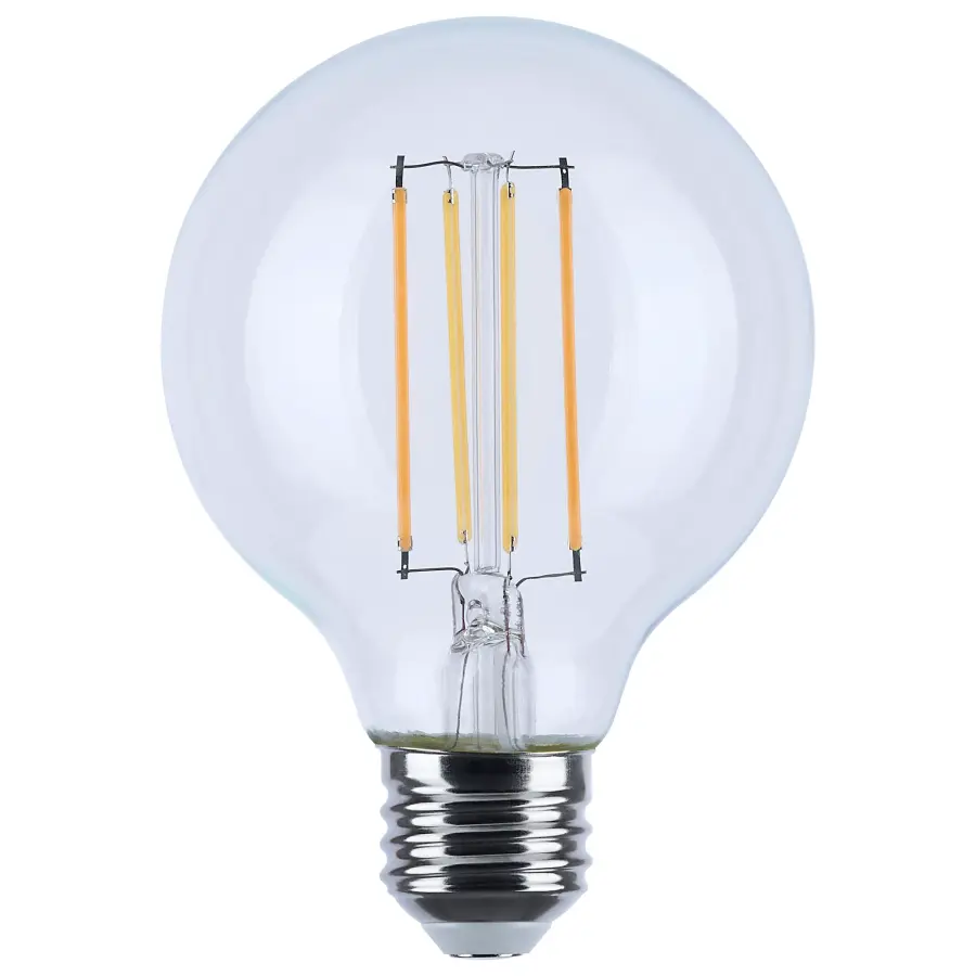 8 Watt LED G25 - 3000K-2000K Warm Dimming - Medium Base - Clear Finish - Image 1