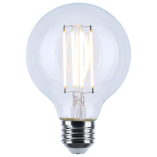8 Watt LED G25 - 3000K-2000K Warm Dimming - Medium Base - Clear Finish - Image 2