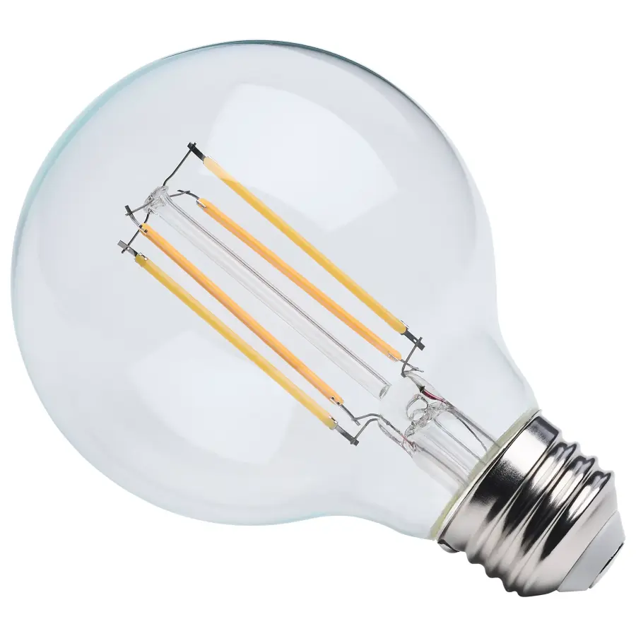 8 Watt LED G25 - 3000K-2000K Warm Dimming - Medium Base - Clear Finish - Image 3