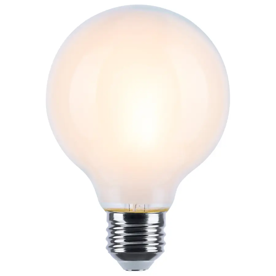 8 Watt LED G25 - 3000K-2000K Warm Dimming - Medium Base - White Finish - Image 2