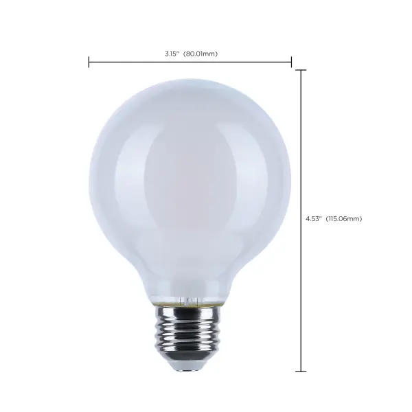8 Watt LED G25 - 3000K-2000K Warm Dimming - Medium Base - White Finish - Image 11