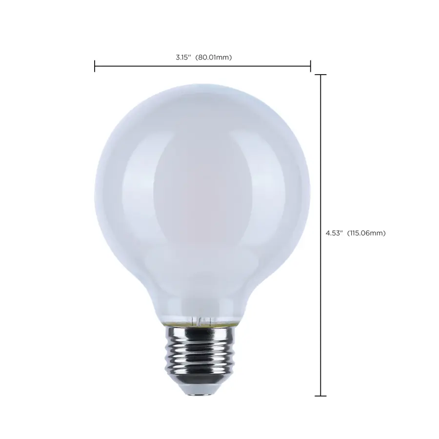 8 Watt LED G25 - 3000K-2000K Warm Dimming - Medium Base - White Finish - Image 11